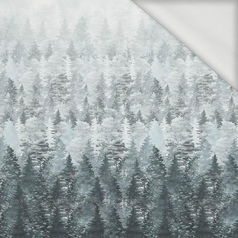 FORREST OMBRE (WINTER IN THE MOUNTAIN) - panoramic panel looped knit 