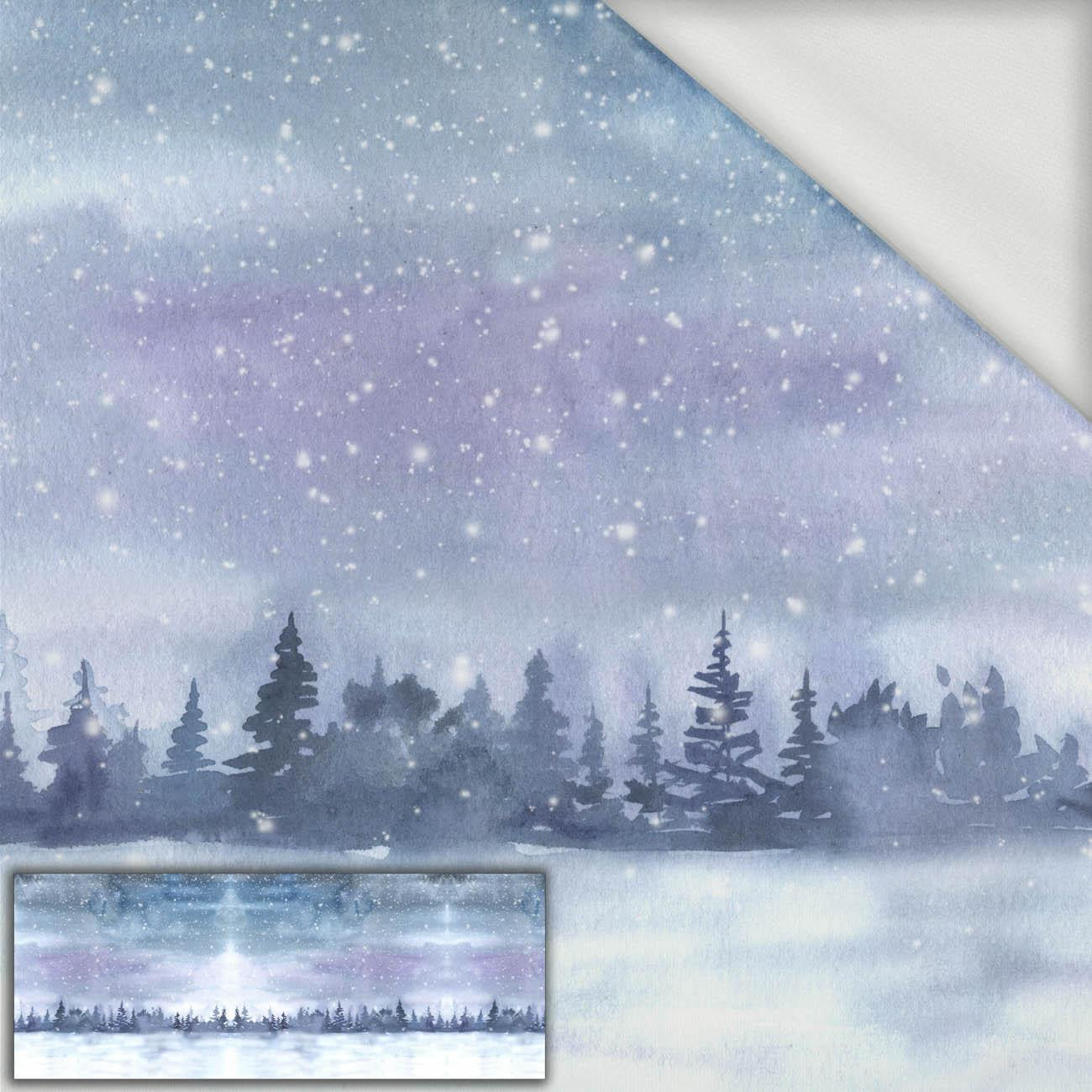 WINTER LANDSCAPE PAT. 2 (PAINTED FOREST) - panel (60cm x 155cm) looped knit 