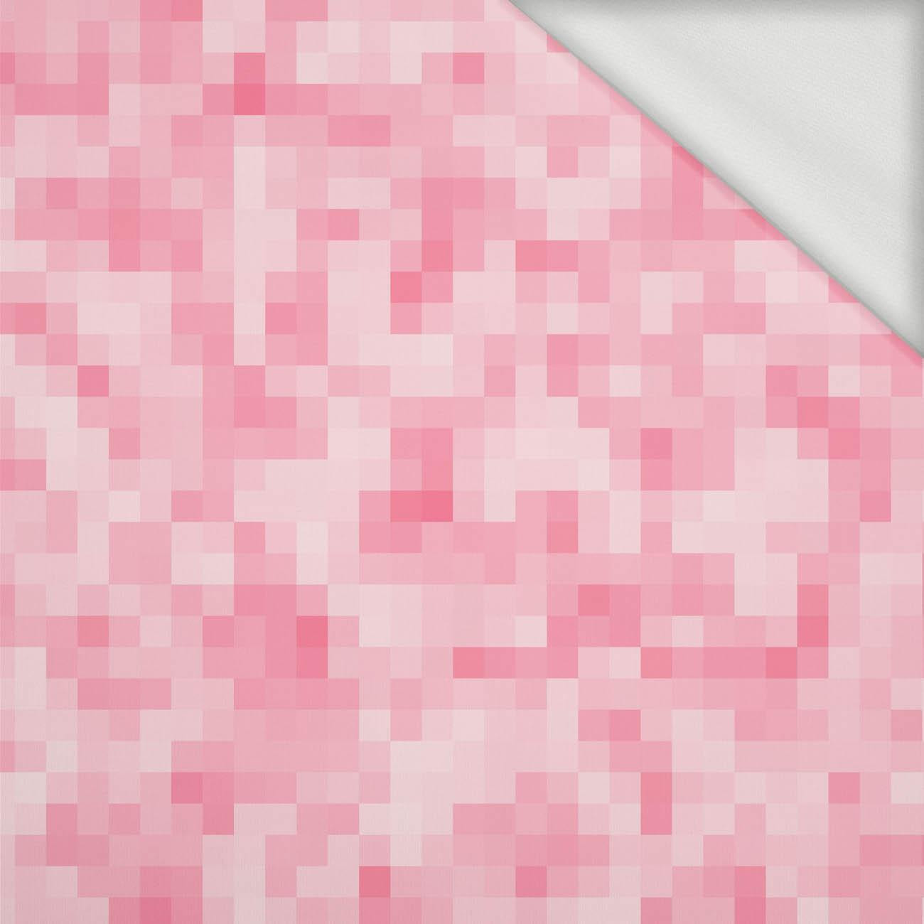 PIXELS pat. 2 / pink - looped knit fabric