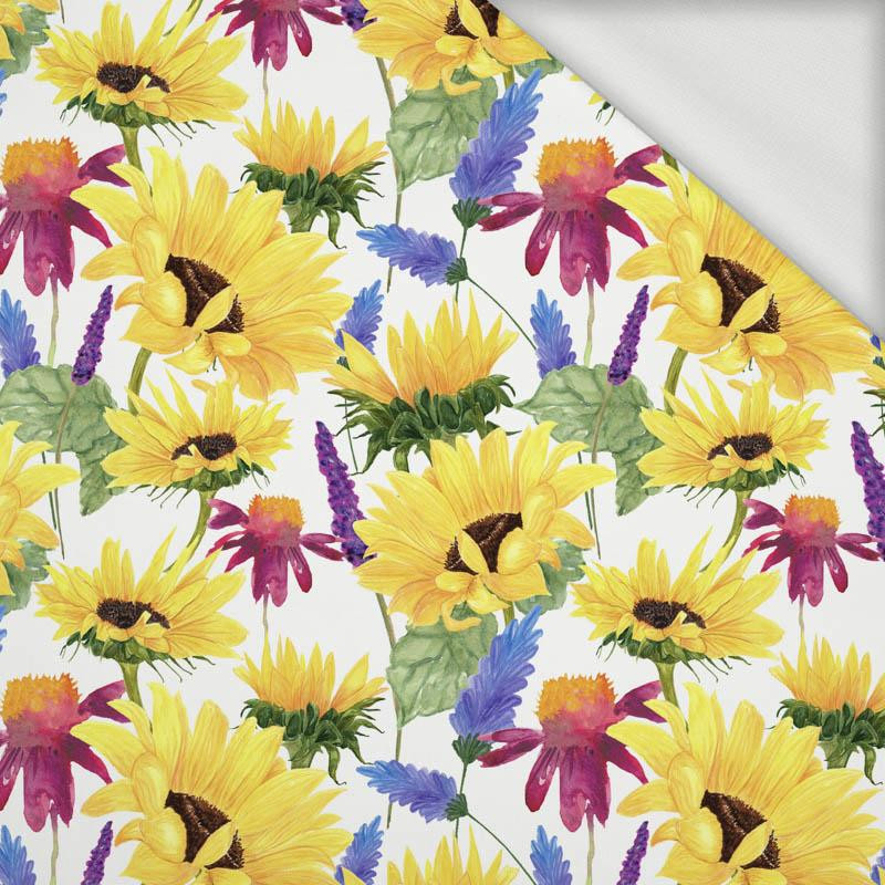 SUNFLOWERS pat. 4 (BLOOMING MEADOW) - looped knit fabric