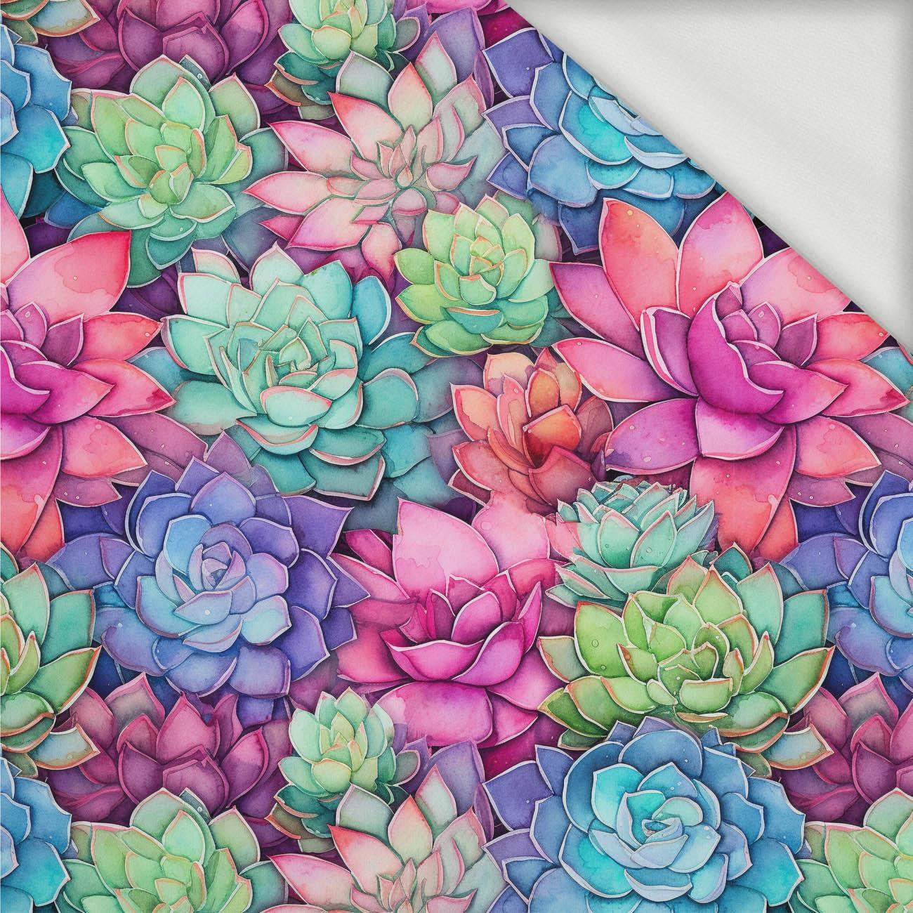 SUCCULENT PLANTS PAT. 4 - looped knit fabric