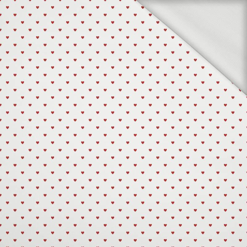 HEARTS pat. 2 / white (VALENTINE'S MIX) - looped knit fabric