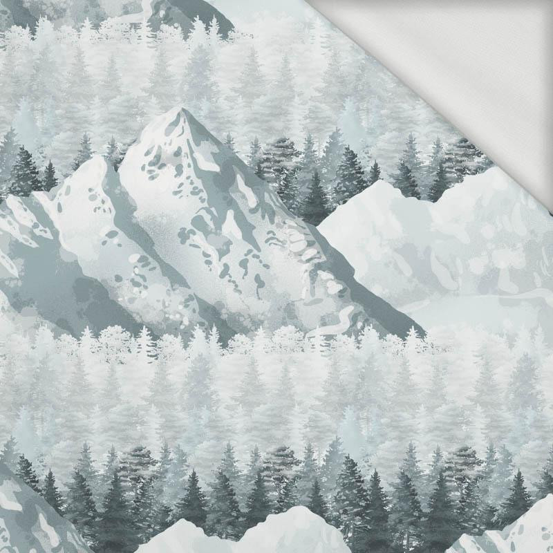 SNOWY PEAKS (WINTER IN MOUNTAINS) / large - looped knit fabric