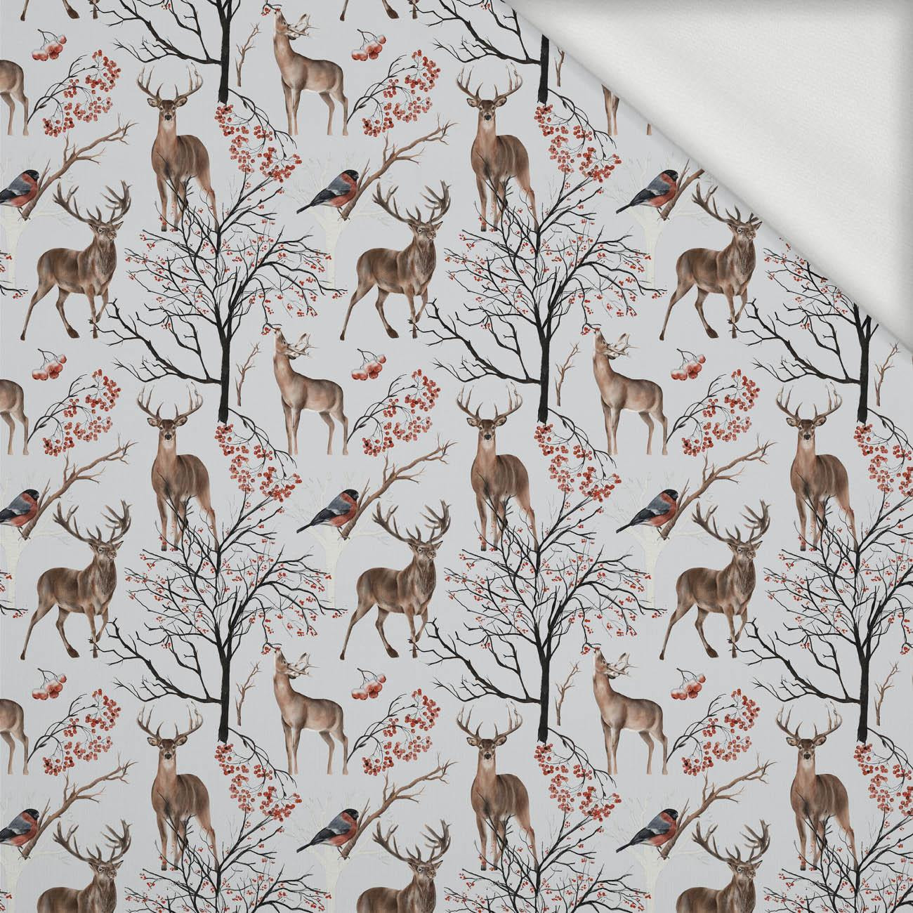 WINTER ANIMALS (WINTER IN PARK) - looped knit fabric