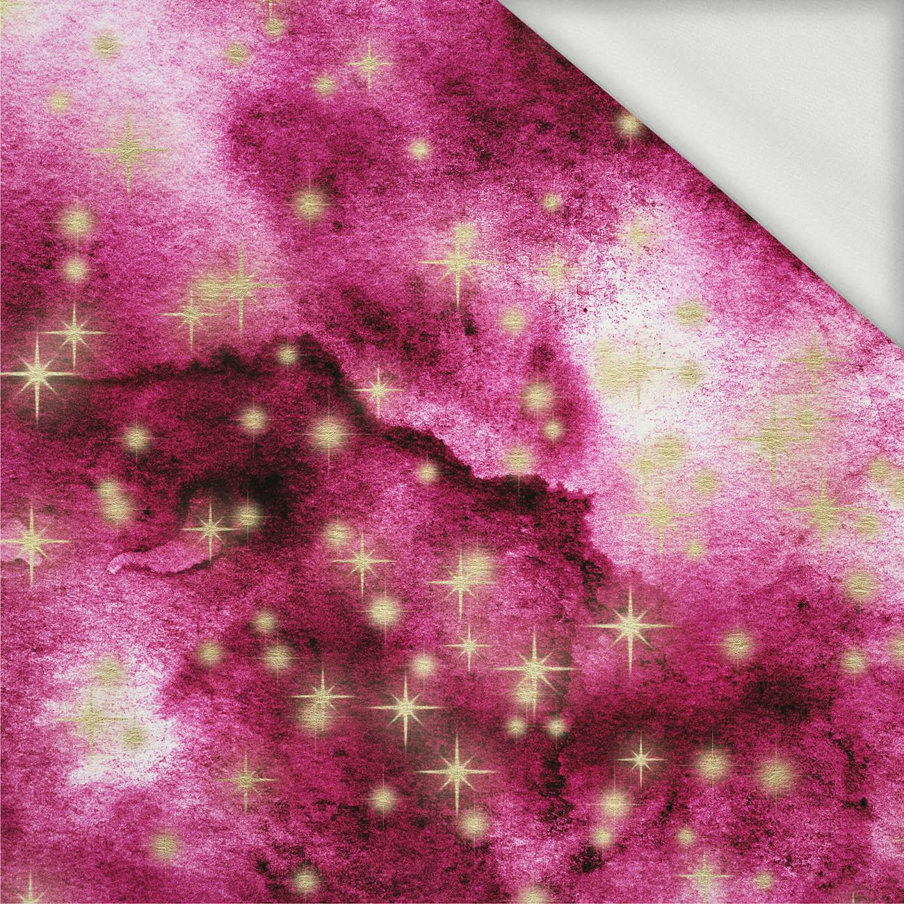 GOLDEN STARS Pat. 2 / WATERCOLOR MARBLE - looped knit fabric