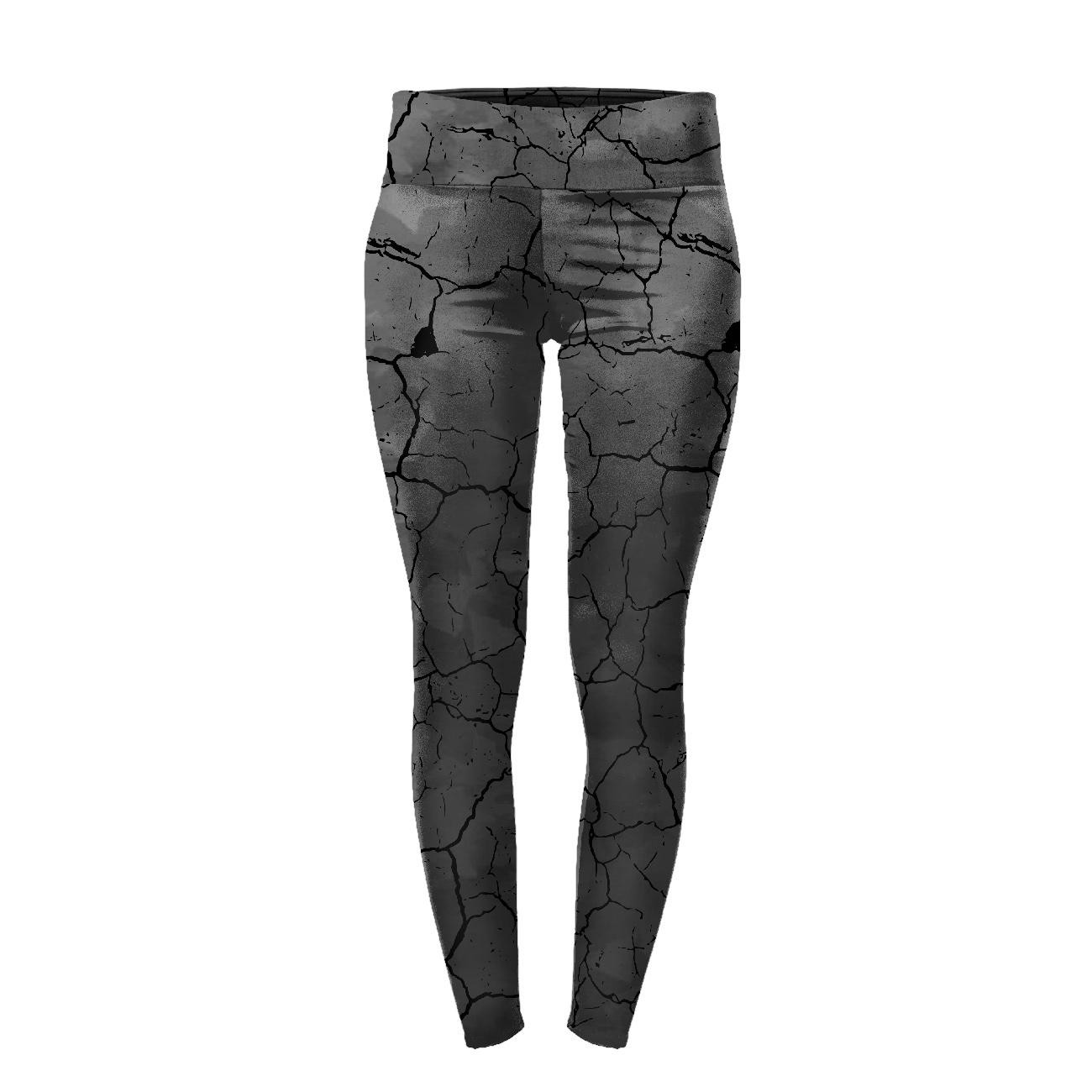 SPORTS LEGGINGS -  SCORCHED EARTH (black)