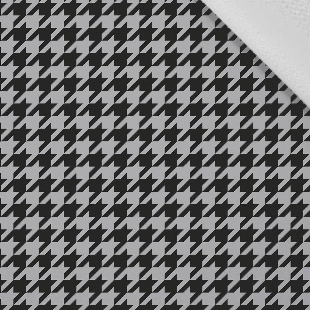 BLACK HOUNDSTOOTH / grey - Cotton woven fabric