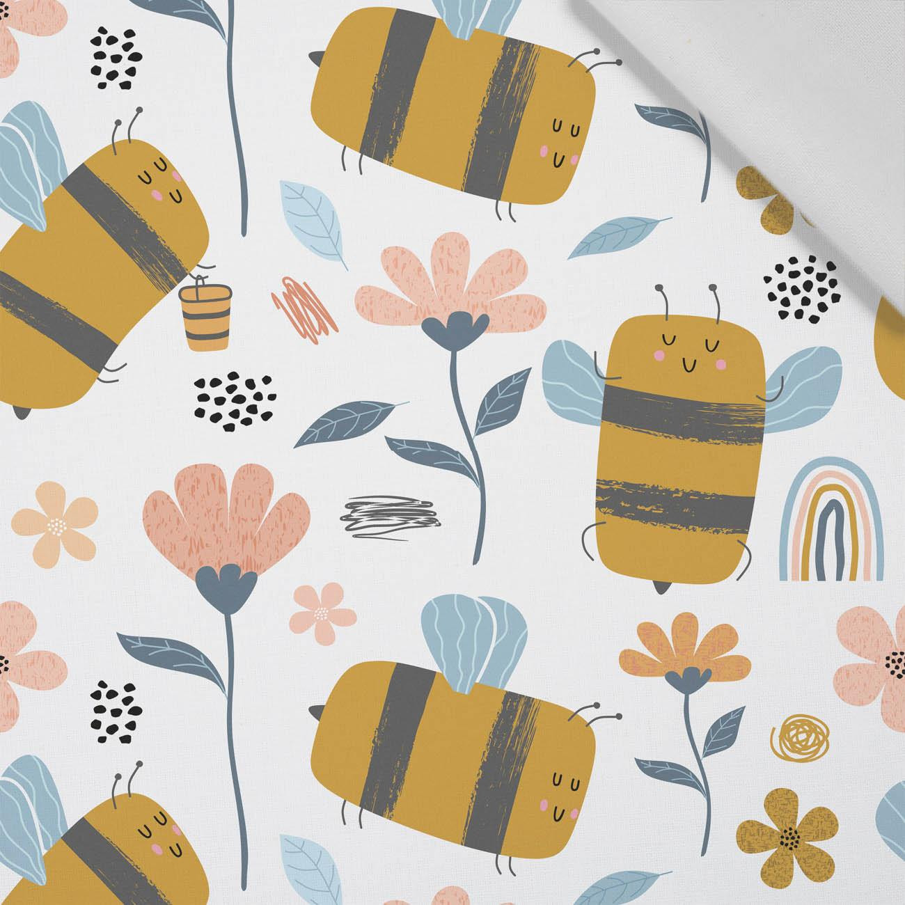 PAINTED BEES - Cotton woven fabric