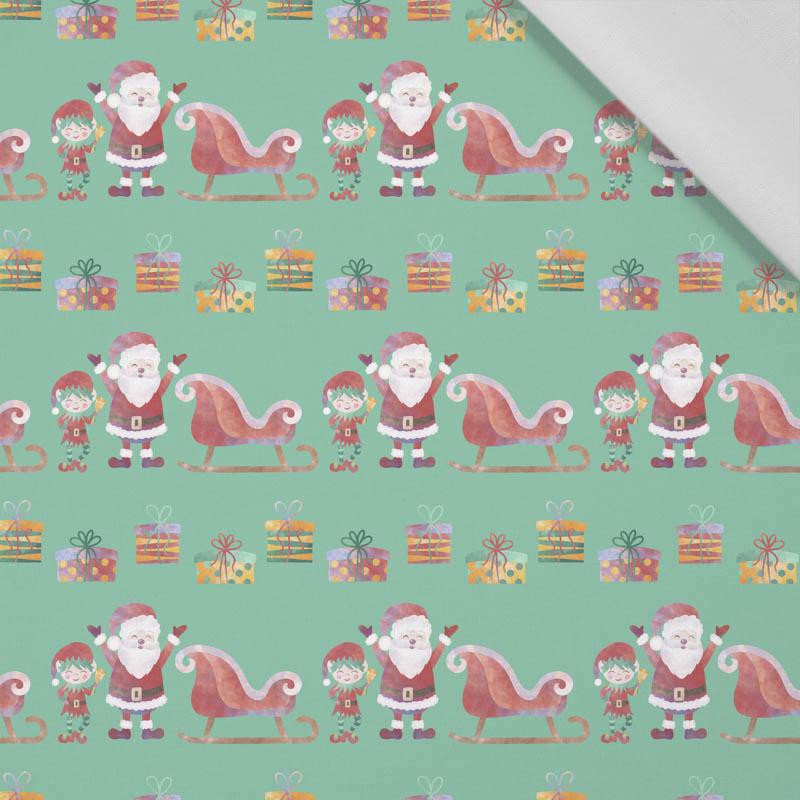 SANTA AND SLEIGH (CHRISTMAS FRIENDS) - Cotton woven fabric