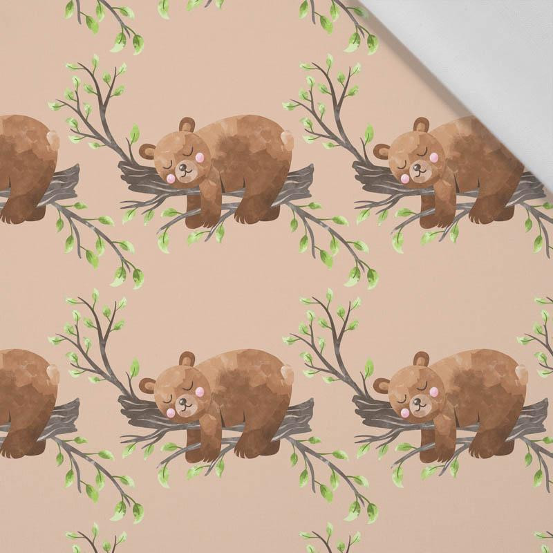 SLEEPING BEARS (BEARS AND BUTTERFLIES) - Cotton woven fabric