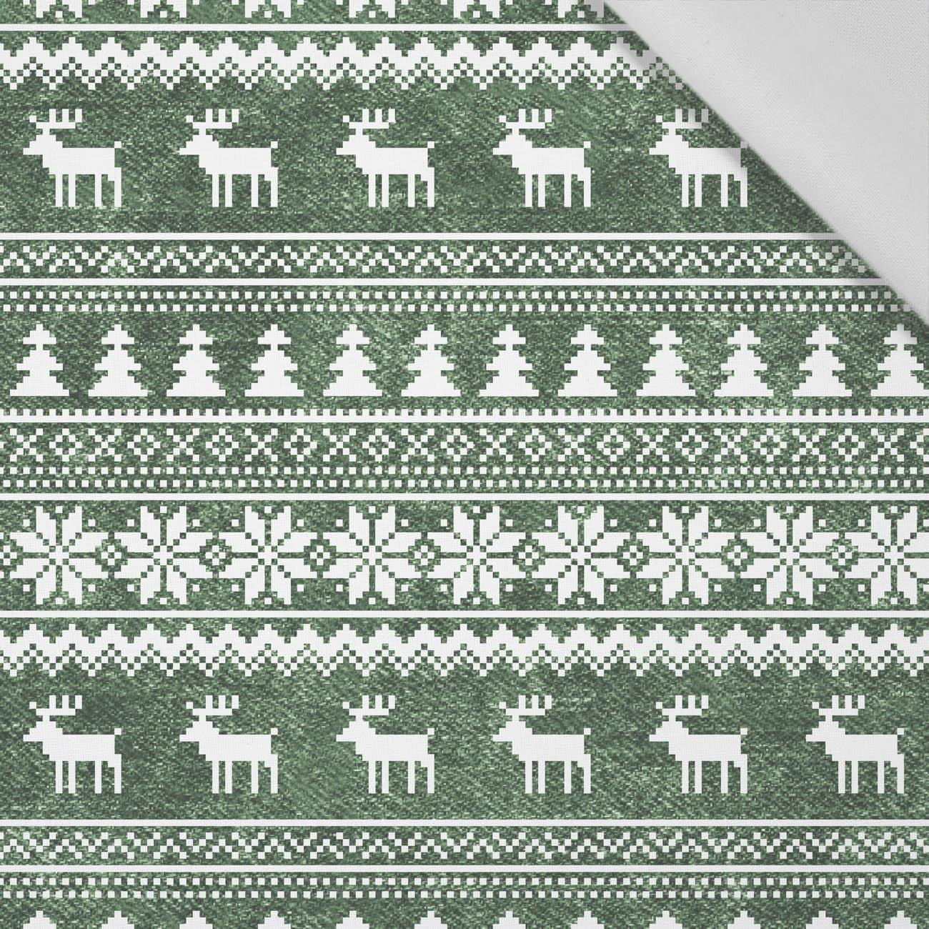 REINDEERS PAT. 2 / ACID WASH BOTTLE GREEN - Cotton woven fabric