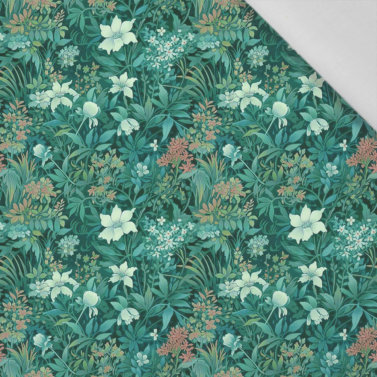 VERDIGRIS / FLOWERS - Cotton woven fabric