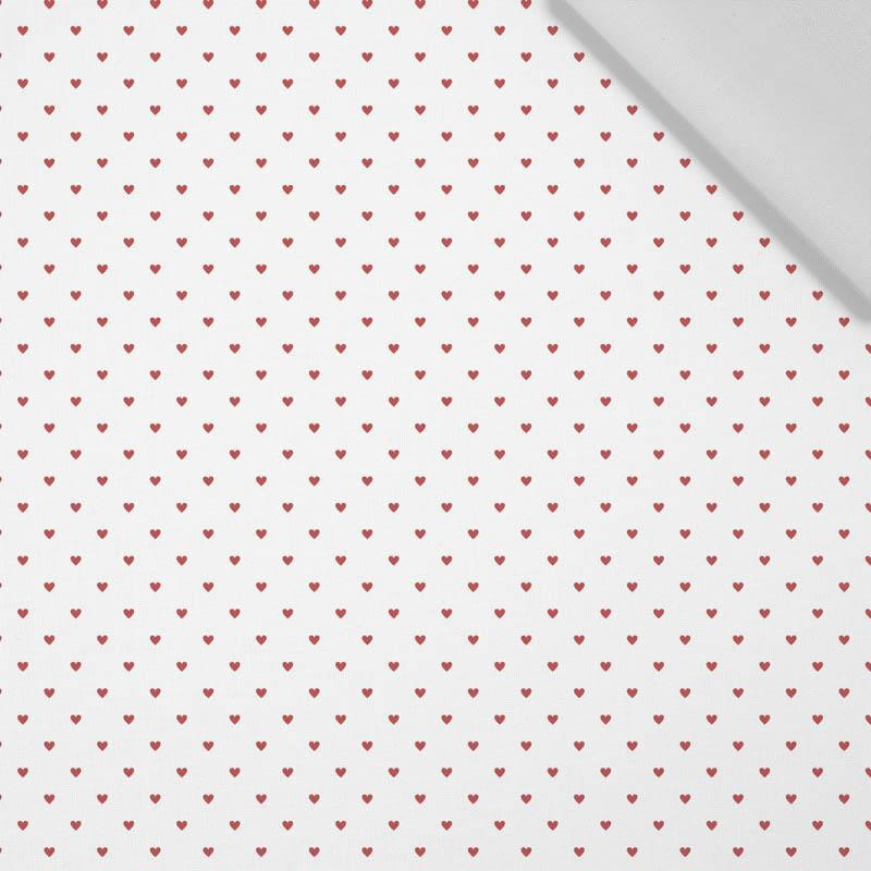 HEARTS pat. 2 / white (VALENTINE'S MIX) - Cotton woven fabric