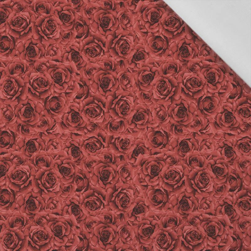 ROSES pat. 5 (CHECK AND ROSES) - Cotton woven fabric