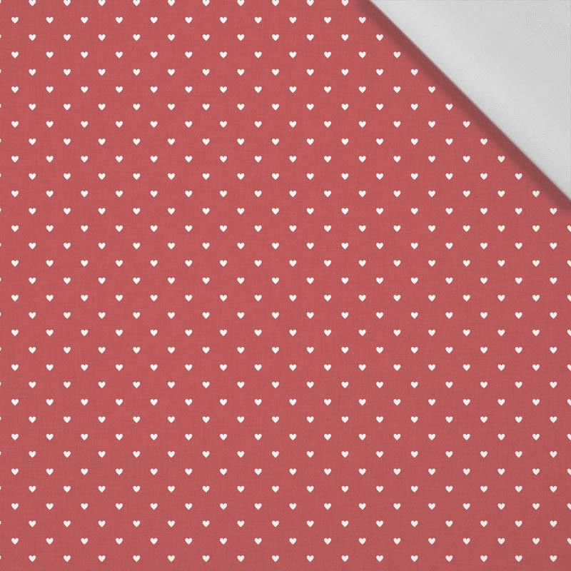 HEARTS pat. 2 / red (VALENTINE'S MIX) - Cotton woven fabric