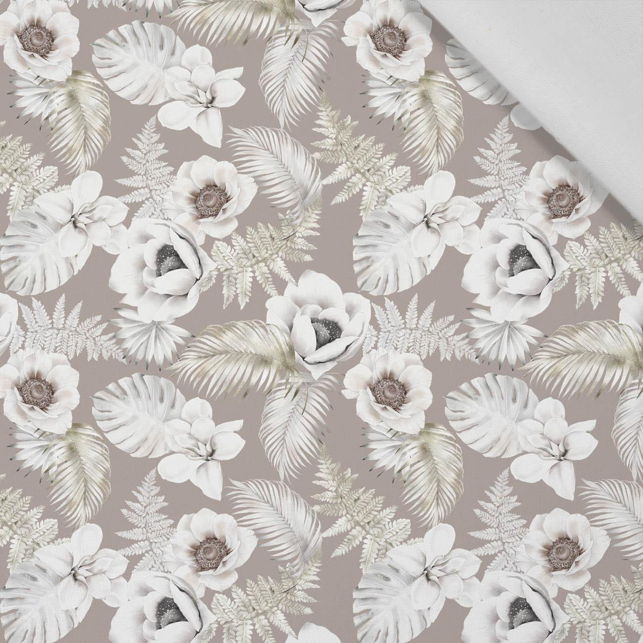WHITE FLOWERS PAT. 3 - Cotton woven fabric