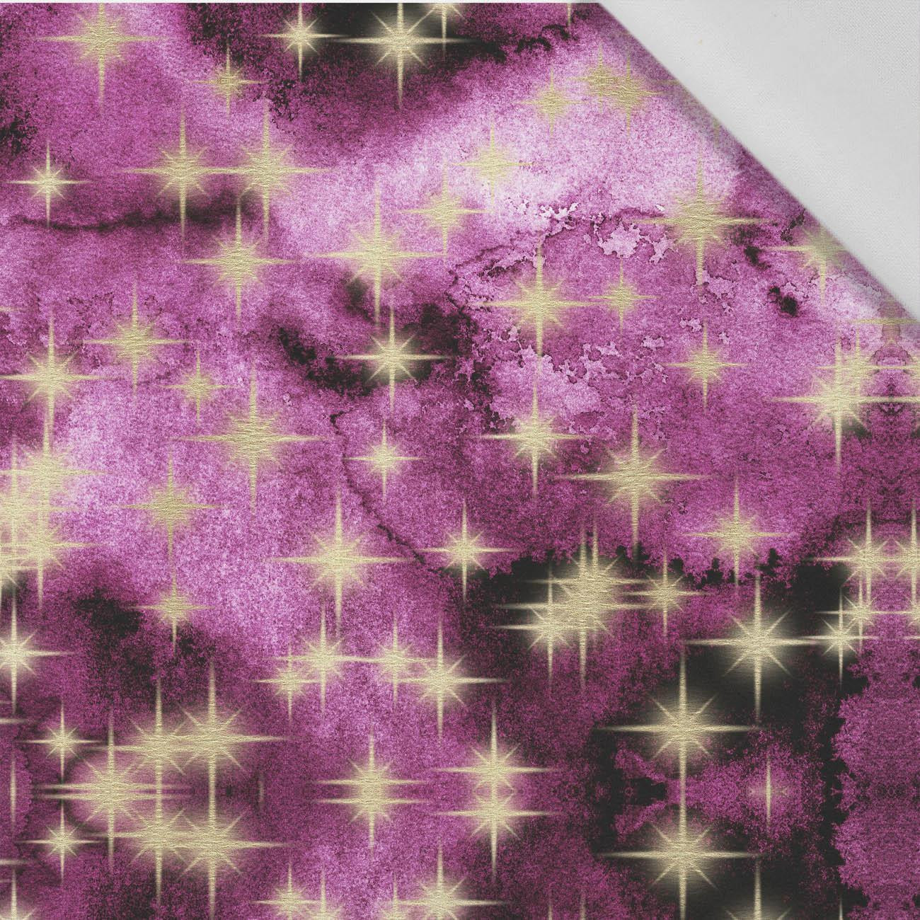 GOLDEN STARS Pat. 3 / WATERCOLOR MARBLE - Cotton woven fabric