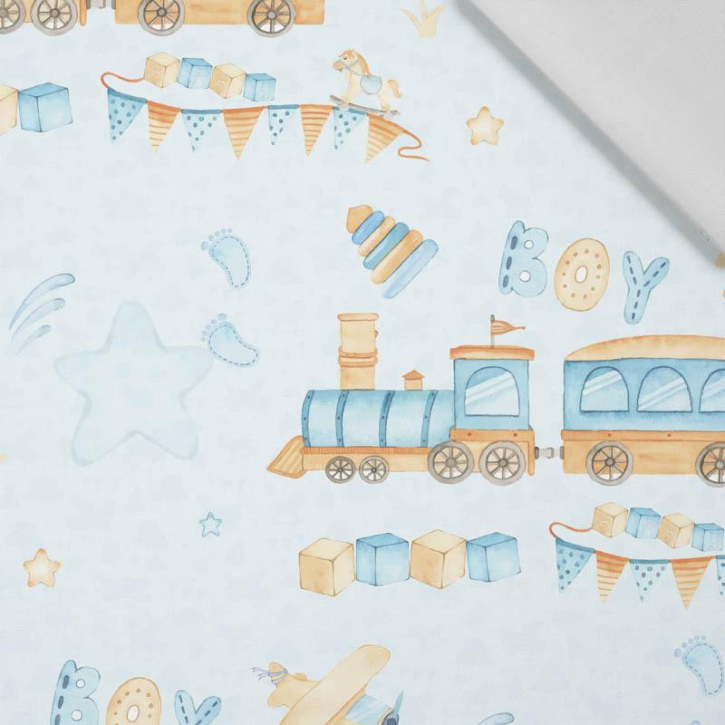 LOCOMOTIVES / boy (CHILDREN'S TOYS) - Cotton woven fabric