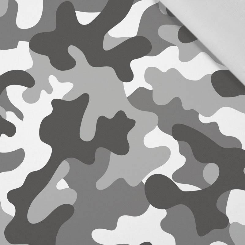 CAMOUFLAGE GREY - Cotton woven fabric