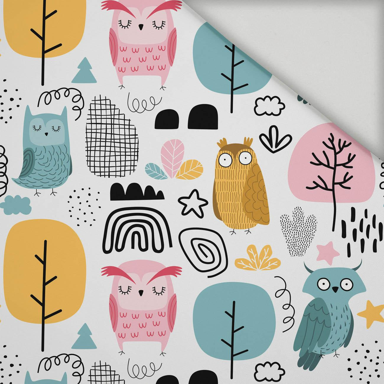 PAINTED OWLS - Quick-drying woven fabric