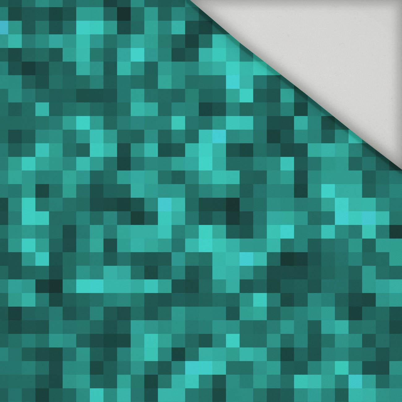 PIXELS pat. 2 / sea blue - quick-drying woven fabric