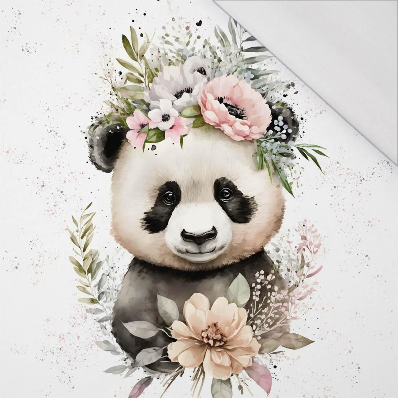 BABY PANDA - panel (75cm x 80cm) SINGLE JERSEY PANEL