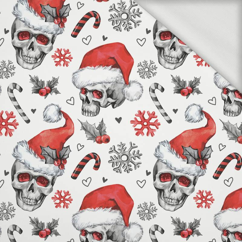 CHRISTMAS SKULLS - single jersey with elastane 