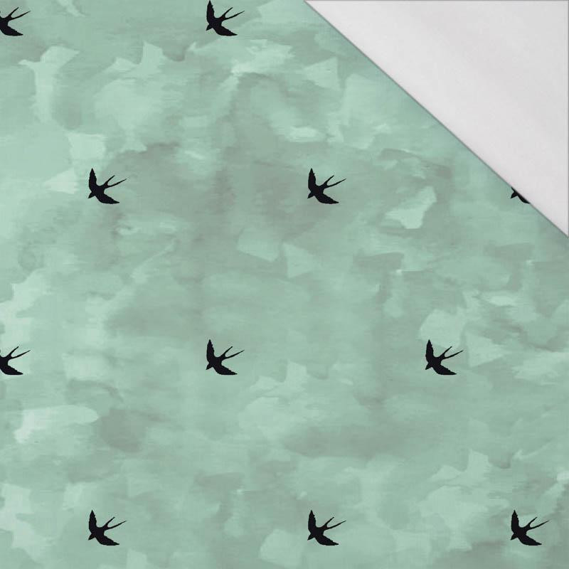 SWALLOWS (minimal) / CAMOUFLAGE pat. 2 (modern mint) - single jersey with elastane 