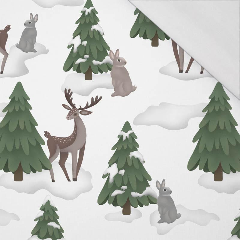 DEERS AND BUNNIES (IN THE SANTA CLAUS FOREST) - single jersey with elastane 