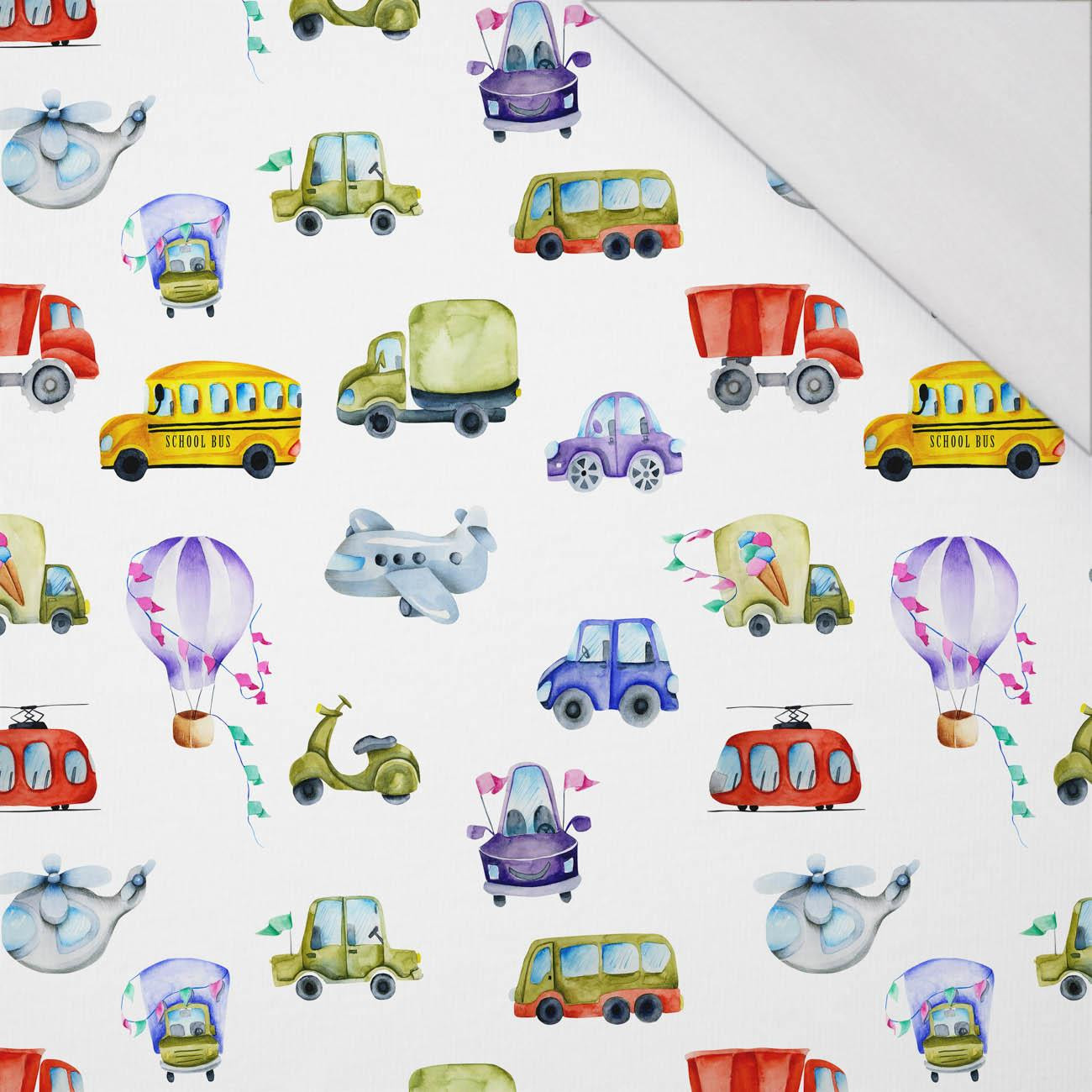 COLORFUL VEHICLES (COLORFUL TRANSPORT) - single jersey with elastane 