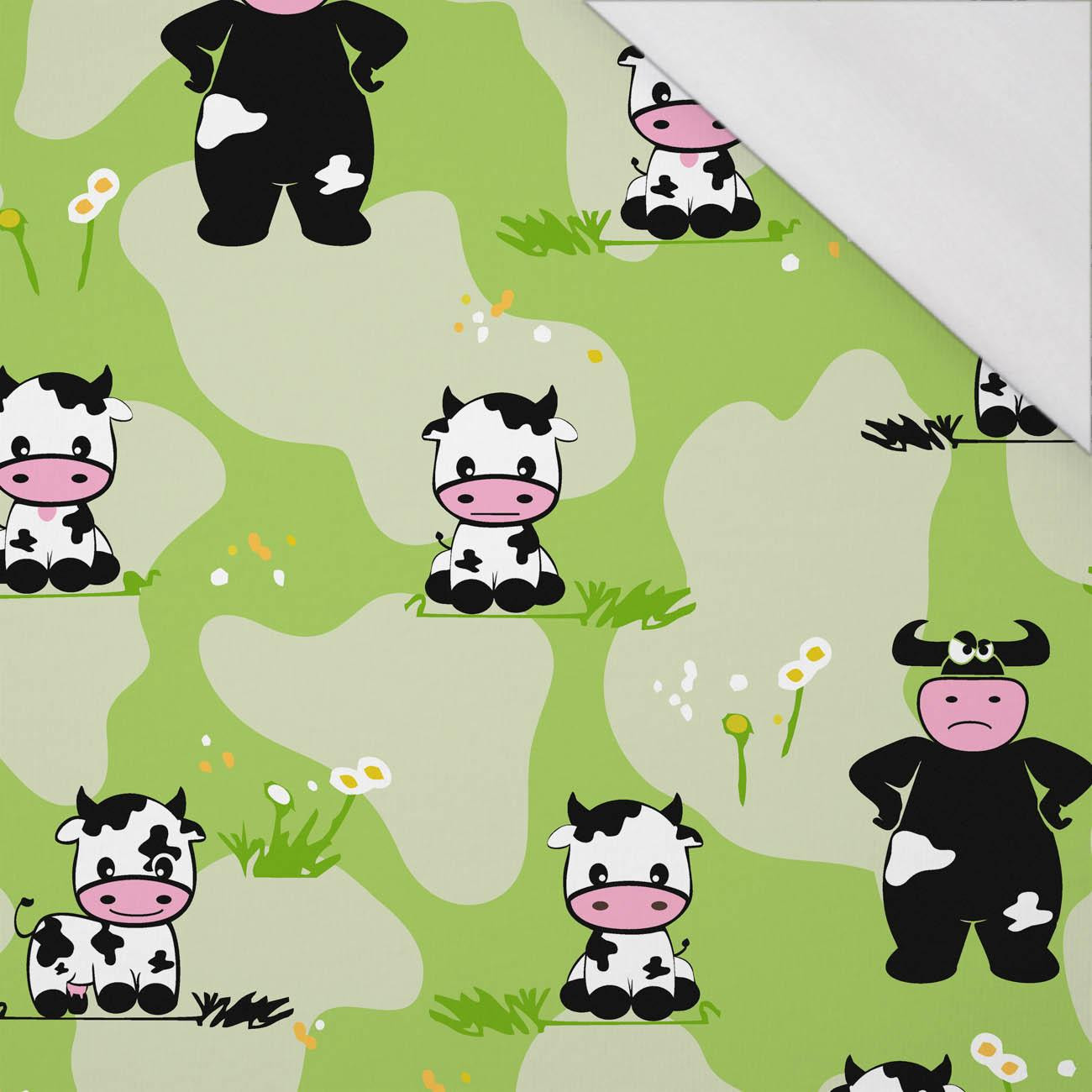 100CM COWS ON GREEN - single jersey 120g