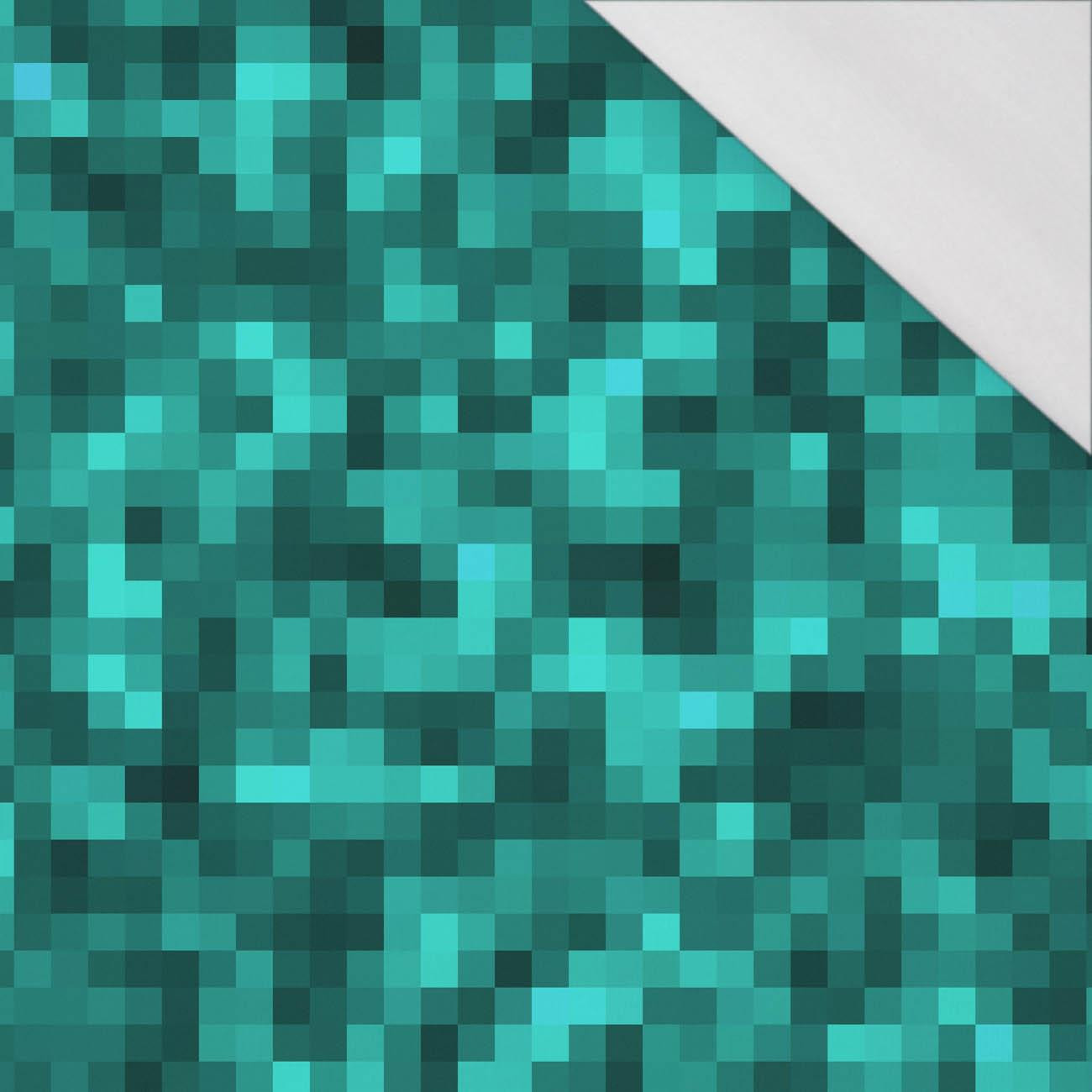 PIXELS pat. 2 / sea blue - single jersey with elastane 