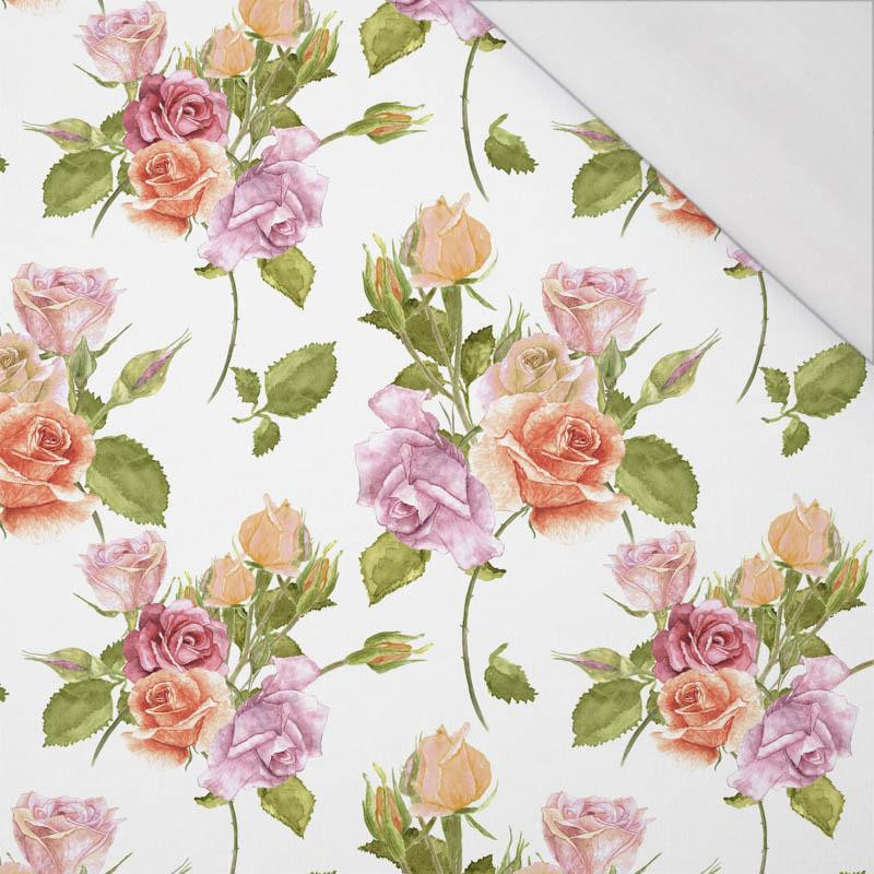 PASTEL ROSES pat. 2 (BLOOMING MEADOW) - single jersey with elastane 