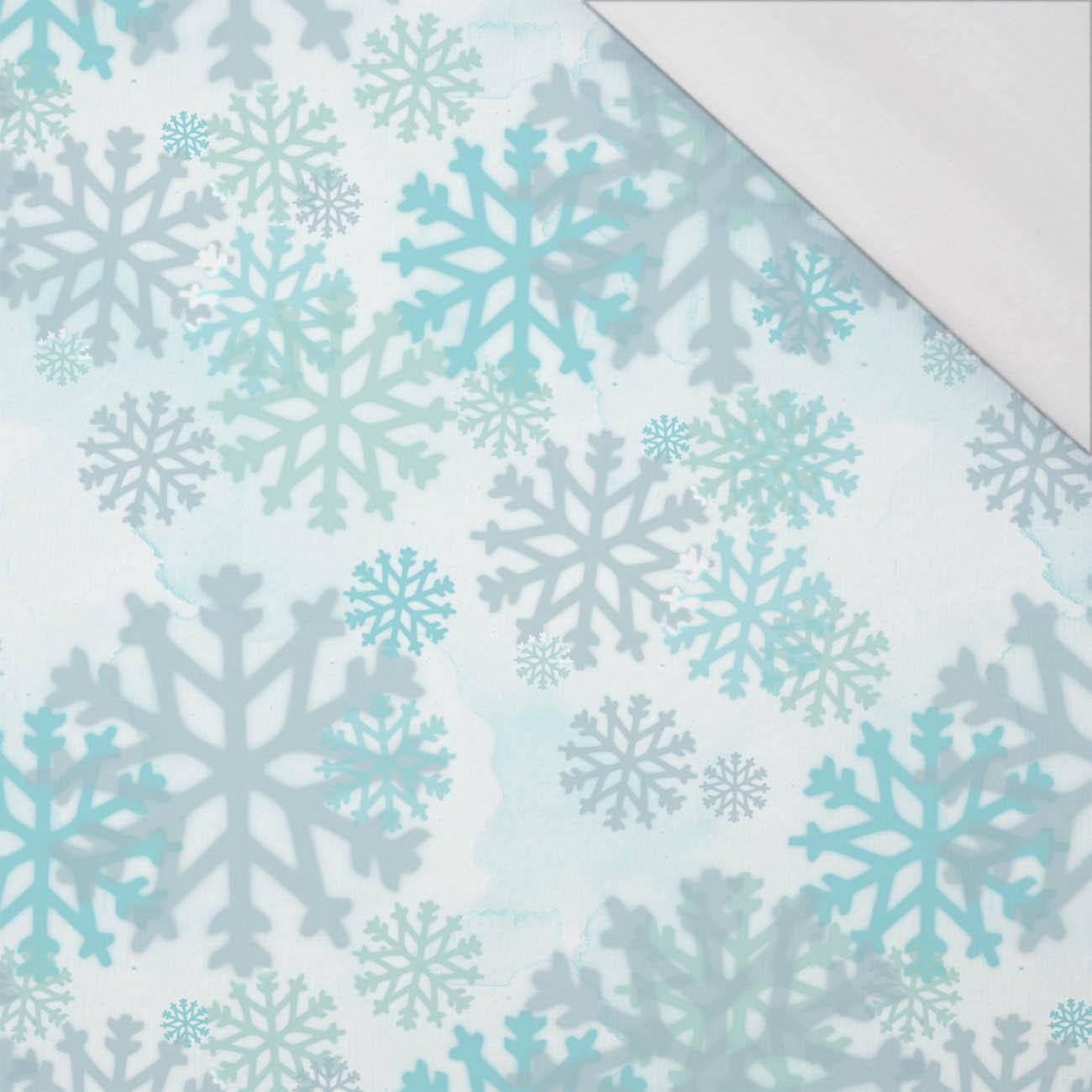 SNOWFLAKES pat. 4 (WINTER IN THE CITY) - single jersey with elastane 