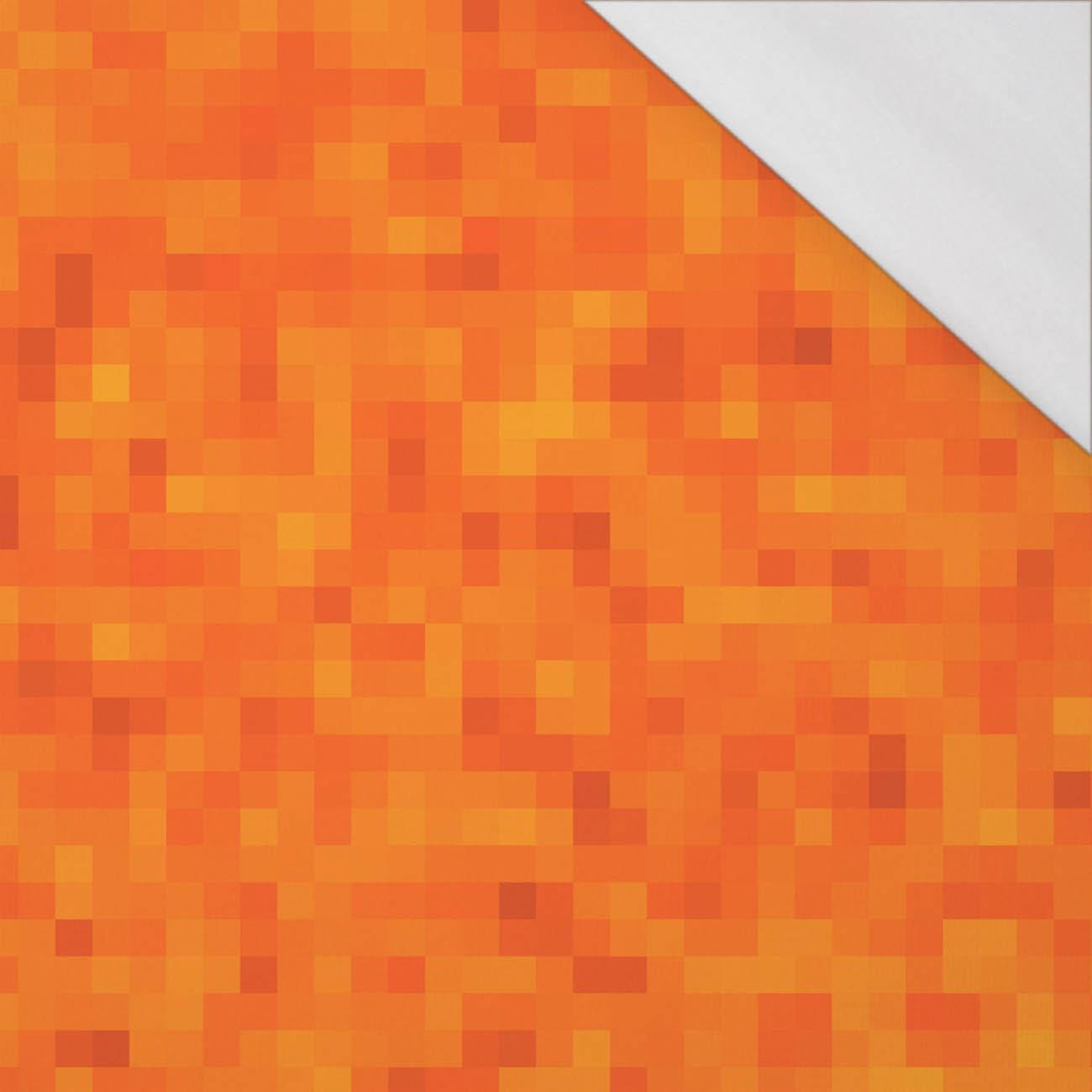 PIXELS pat. 2 / orange - single jersey with elastane 