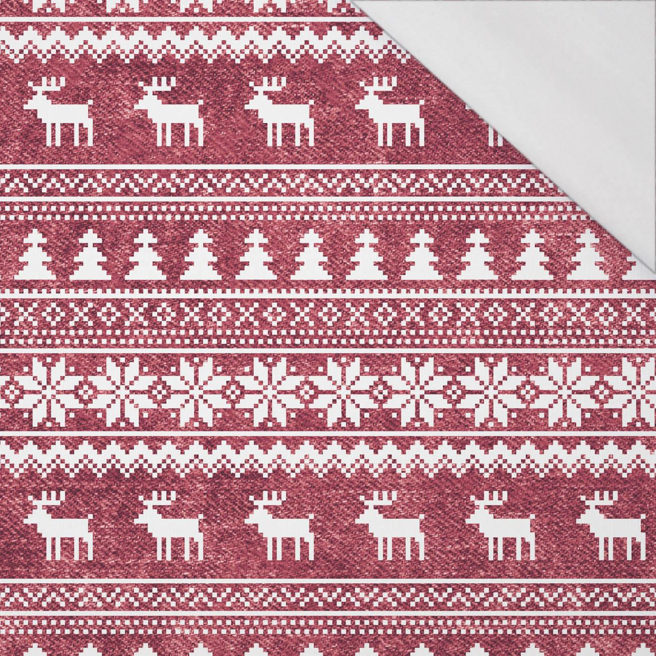 REINDEERS PAT. 2 / ACID WASH MAROON  - single jersey with elastane 