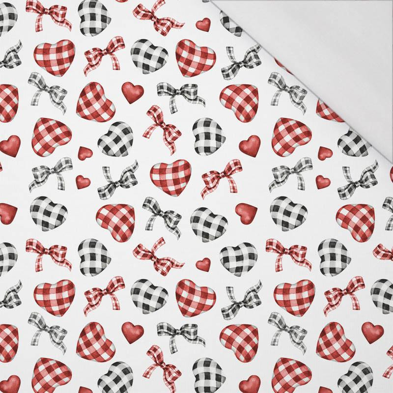 HEARTS / MINI VICHY GRID (CHECK AND ROSES) - single jersey with elastane 