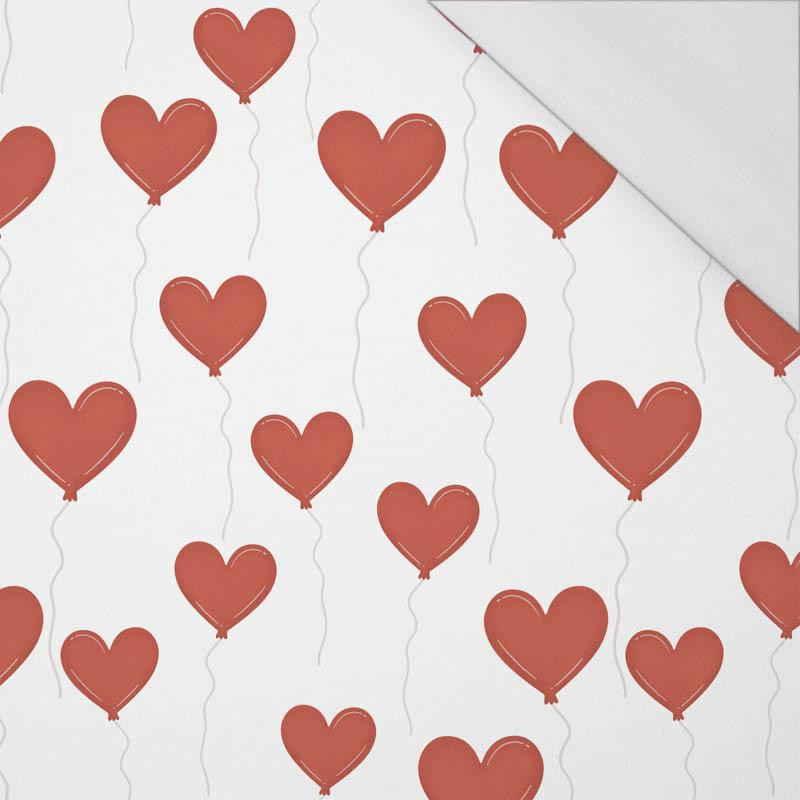 HEARTS (BALLOONS) PAT. 2 / white (BEARS IN LOVE) - single jersey with elastane 
