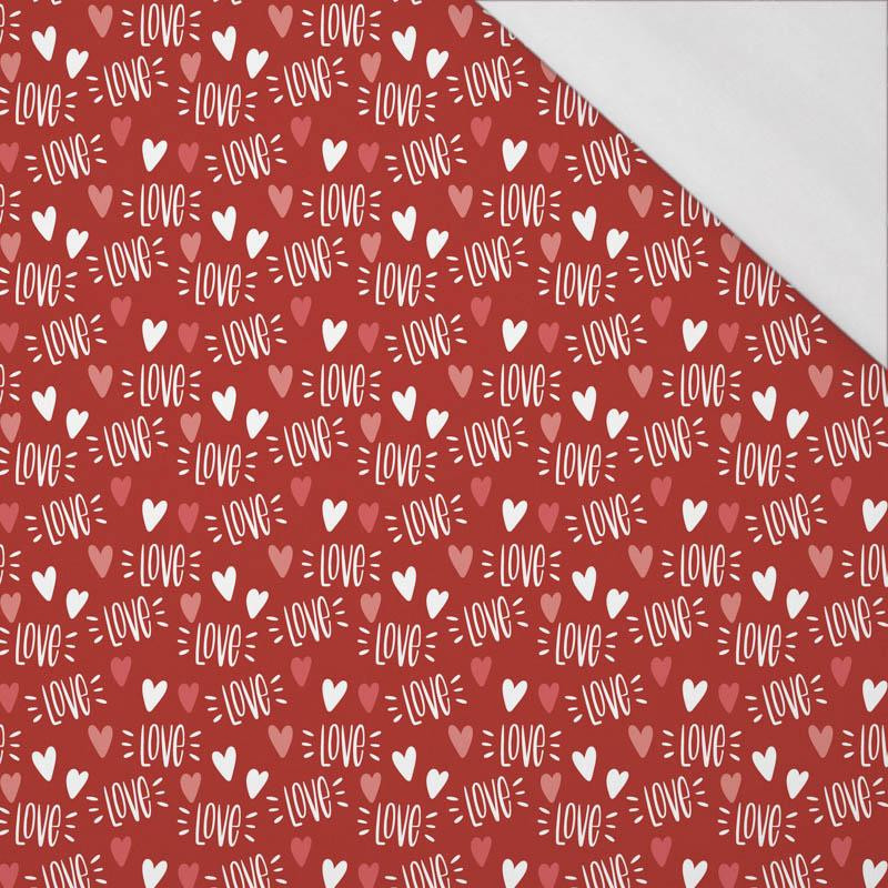 LOVE pat. 2 / red (BIRDS IN LOVE) - single jersey with elastane 