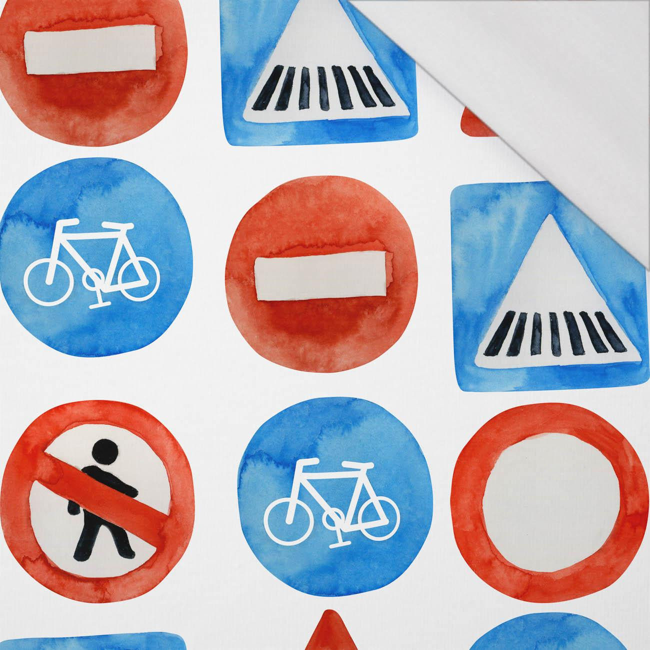 ROAD SIGNS (COLORFUL TRANSPORT) - single jersey with elastane 