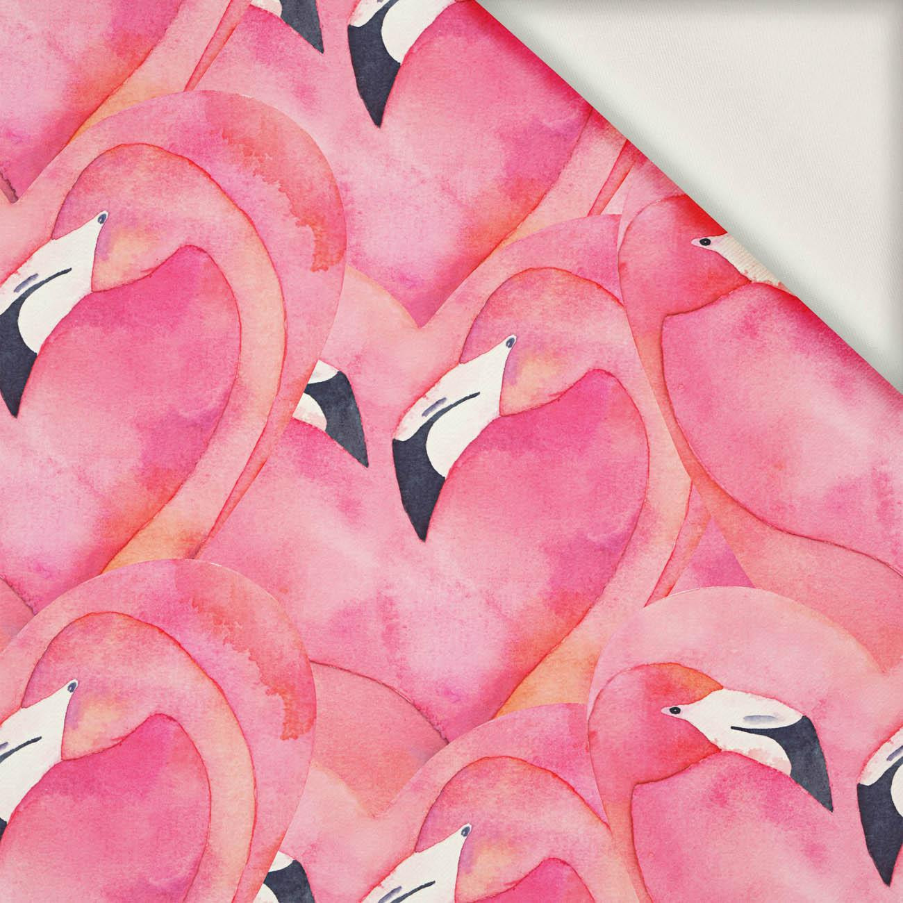 PINK FLAMINGOS - viscose woven fabric