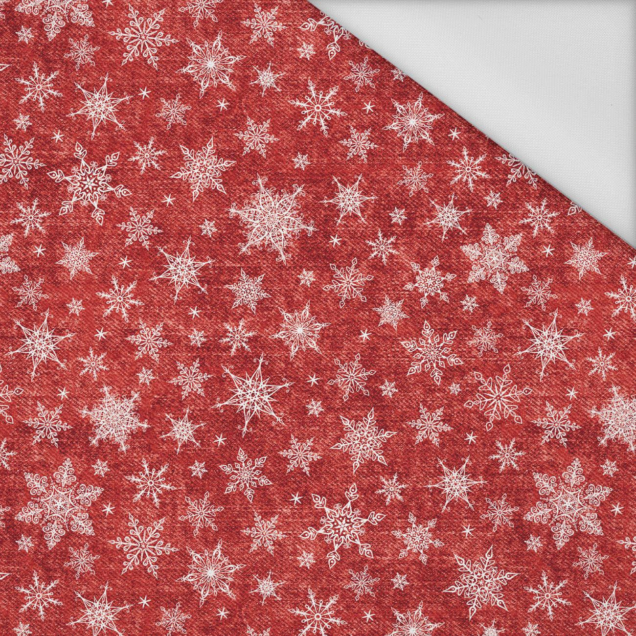 SNOWFLAKES PAT. 2 / ACID WASH RED - Waterproof woven fabric