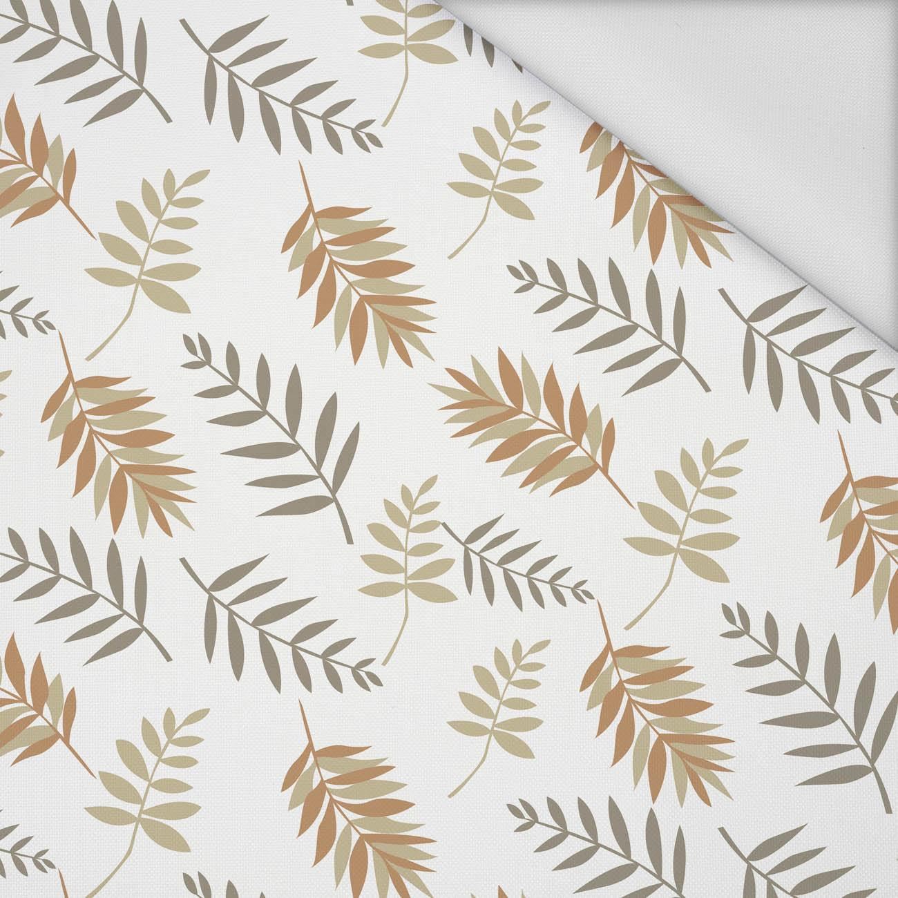 BROWN LEAVES - Waterproof woven fabric