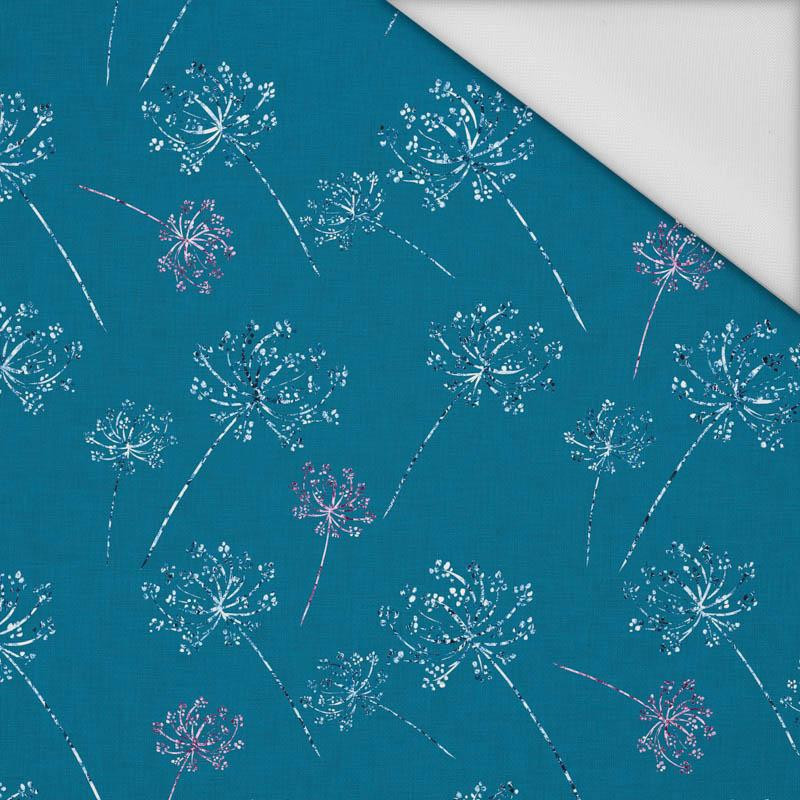 GLITTER DANDELIONS (DRAGONFLIES AND DANDELIONS) - Waterproof woven fabric