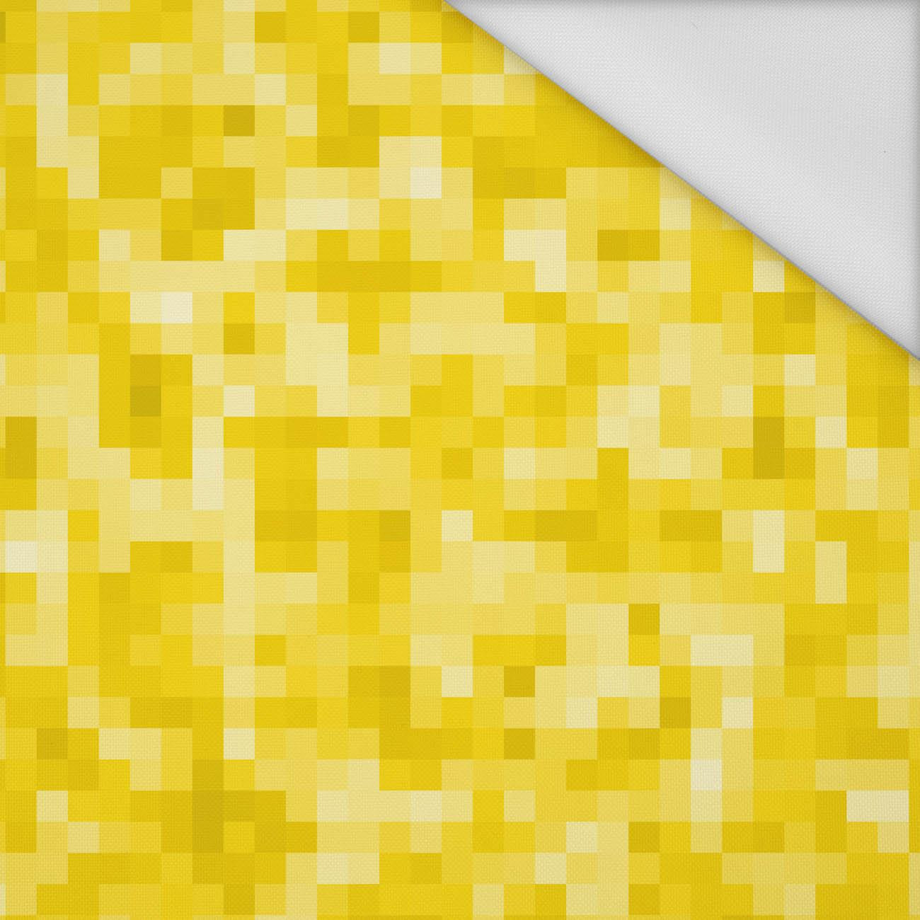 PIXELS pat. 2 / lemon - Waterproof woven fabric