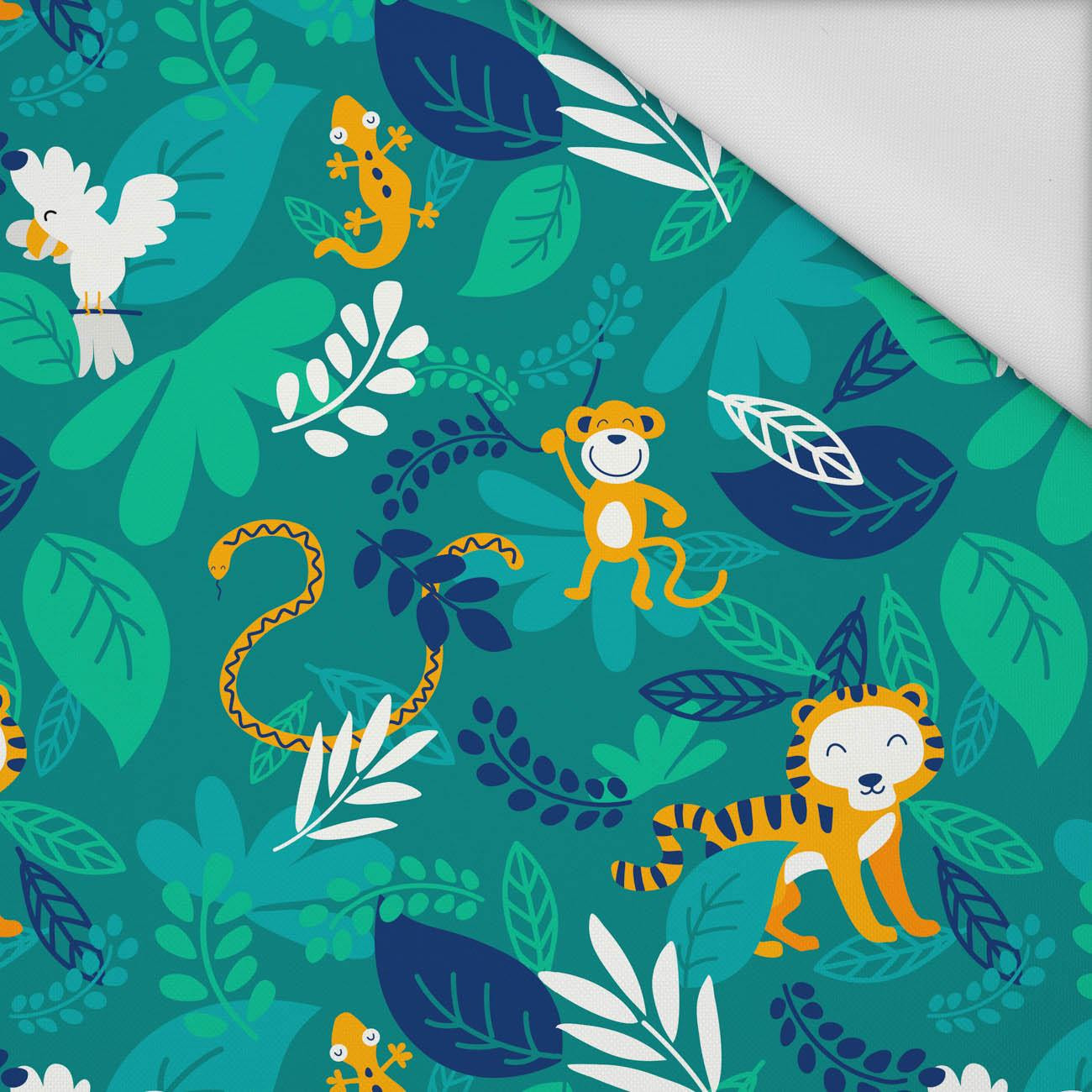 JUNGLE / animals - Waterproof woven fabric