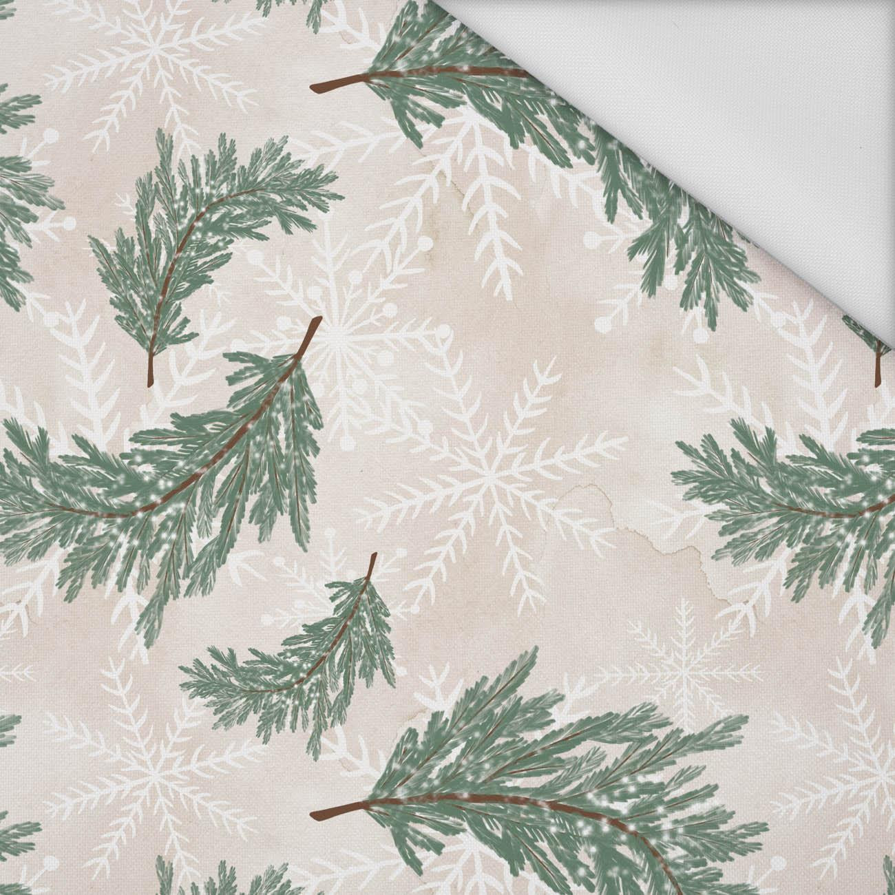 TWIGS AND SNOWFLAKES (WINTER IN THE CITY) - Waterproof woven fabric