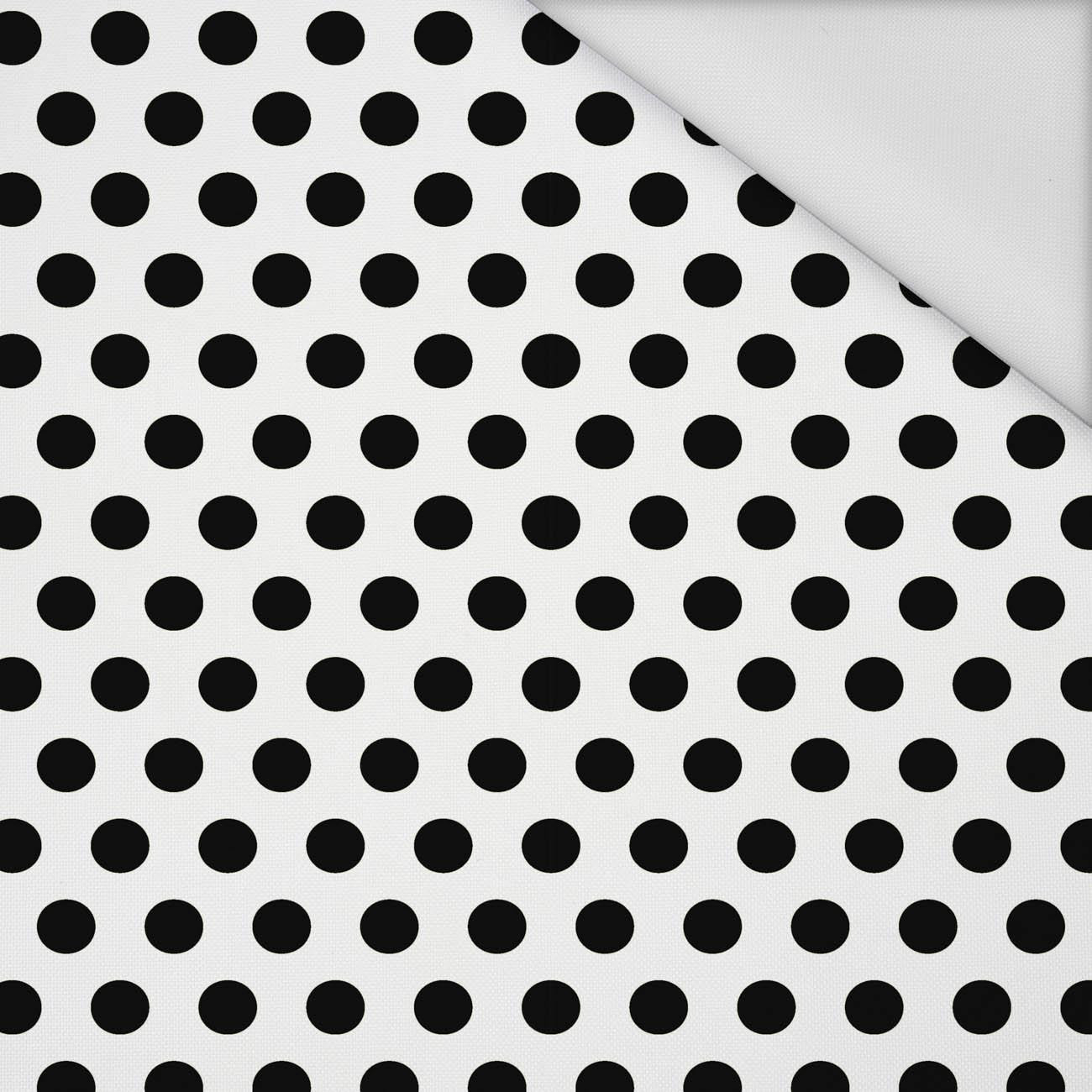 BIG DOTS / white - Waterproof woven fabric