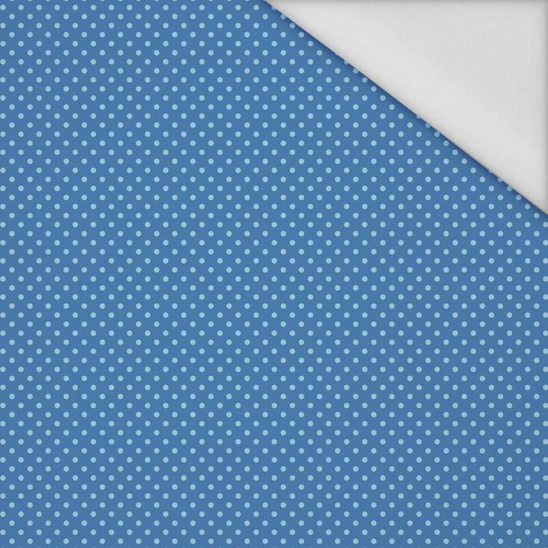 LIGHT BLUE DOTS / BLUE (PUMPKIN GARDEN) - Waterproof woven fabric