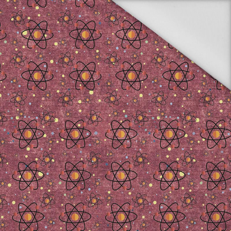 COSMIC ATOMS (SPACE EXPEDITION) / ACID WASH MAROON - Waterproof woven fabric